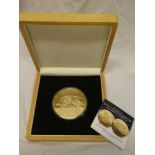 A USA 1933 gold plated limited edition $20 double eagle commemorative coin,
