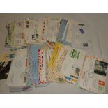 A selection of World used covers, cards, aerogrammes, flight covers,