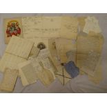 A selection of family research and archive paperwork relating to the Rowan/Rowand families of
