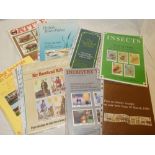 A selection of over 50 post office A4 cardboard poster adverts for new stamp issues,