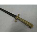 A 17th/18th Century hunting sword with 21" engraved single edged blade,