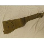 A Second War United States M1A1 canvas carbine scabbard by Atlas Awning dated 1943