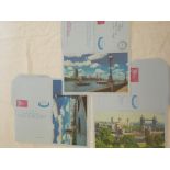 A pair of GB 1963 unfolded pictorial air letters with views of London,