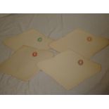 Four GB KGV unfolded envelopes - ½d, 1d,