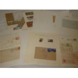 A various album pages containing a collection of GB postal history including postcards