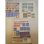 Two stockbooks containing a selection of GB stamps, mint in blocks,