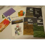 A selection of New Zealand stamp year packs including 1970 and 1988,
