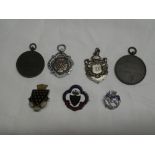 A selection of various Cornish related badges and medallions including Falmouth Hospital Carnival