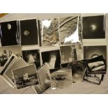 Sixteen various NASA original 10" x 8" moon press photographs taken by Apollo 16, Mariner Orbitor,