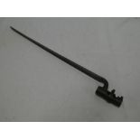 A 19th Century Enfield steel socket bayonet with triangular tapered blade