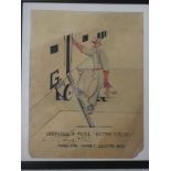 Madeleine Vionnet - watercolour French Art Deco figure "L'Essayage a Paris", signed,