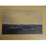 Baragwanath King - watercolour Seascape with sailing boat, signed,