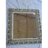 A good quality modern rectangular wall mirror in ornate painted frame,
