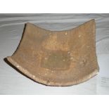 A square fired ceramic with oxide decoration art bowl "Carclew" by Erica Mattingly,