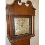 A 19th Century longcase clock with 10" silvered square dial by Cavite of Bedford,