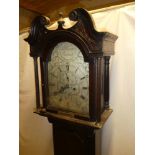 An 18th Century longcase clock with 12" silvered arched dial by John Thomson of Edinburgh,