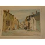 James Wilkie - watercolour "Penzance, Quay Street", signed and inscribed,