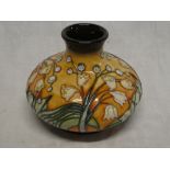 A 2000 Moorcroft pottery "Lily of the Valley" limited edition squat-shaped vase No.