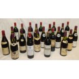 Numerous bottles of red wine including 1977 Bonnes-Mares, 1978 Pommard, 1984 Grand Corbin,