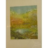 A coloured aqua tint etching "Moonshining", signed by Michael Oelman, limited edition No.