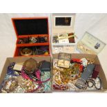A large selection of mixed costume jewellery