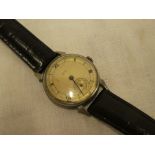 An old Smiths military-style wrist watch with leather strap