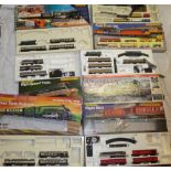 Six Hornby OO gauge part boxed train sets (af); large selection of various track;