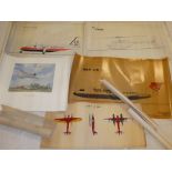 A collection of full size detailed drawings and plans of aircraft including Loganair Islander,