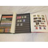 A stock book of GB stamps - QEII and a folder album containing a collection of Malta stamps (2)