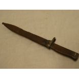 A German Ersatz bayonet with steel hilt in steel scabbard (af)