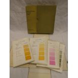 Two folding volumes of horticultural colour charts issued by the British Colour Council 1939 in