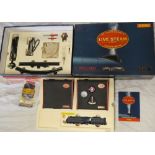 A Hornby OO gauge - Mallard live steam train set with locomotive, controllers and accessories,