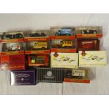 A selection of modern mint and boxed Matchbox Models of Yesteryear diecast vehicles including 1938