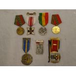 A selection of various Foreign medals including Republic of Zaire, German shooting medal,