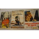 Nine original US and Foreign cinema posters - War films including The Juggler (Kirk Douglas 1953);