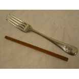 A pre-1934 GWR silver plated dining fork and a GWR HB pencil by Rowney,