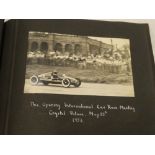 An album of 1953 Crystal Palace Open International Car Race Meeting - 24 photographs with captions