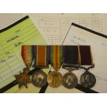 A group of five medals awarded to Sgt. R.M.