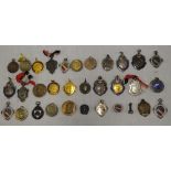A collection of approximately 30 various cycling medals,