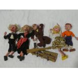 Five various puppets including Pelham examples