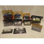 Fourteen mint diecast vehicles including Citroen, Peugeot and others,