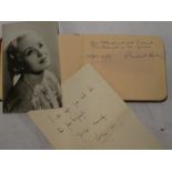 A signed photograph of actress Anna Lee together with relating letter and an album containing a