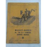 A 1953 Massey Harris combine harvester service manual