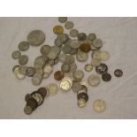 A selection of over 20 silver pre-1947 shillings,