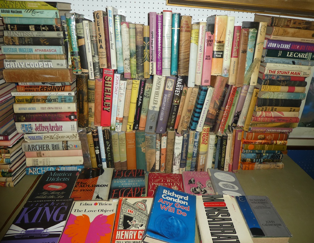A large selection of various first edition volumes and novels including J Archer, A MacLean ,