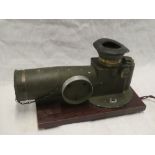 A Second War painted metal and brass mounted gun sight