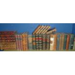 Various leather bound and other volumes including History of the Russian War,