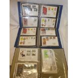 Three albums of various GB first day covers, mainly 1970s and others,