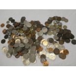 A selection of mixed pre-decimal coins,