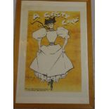 A coloured limited edition theatrical print "A Gaiety Girl" after D Hardy,